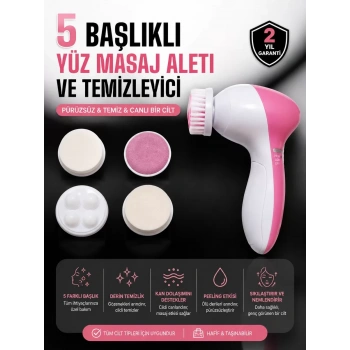 Nevamel® 5 Fonksiyonlu Kablosuz Yüz Temizleme Cihazı ile Derinlemesine Cilt Bakımı