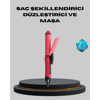 Nevamel® 5 Kademeli Seramik Saç Düzleştirici – Düz ve Kıvırcık Mod 26 mm Plaka Profesyonel Saç Şekillendirme