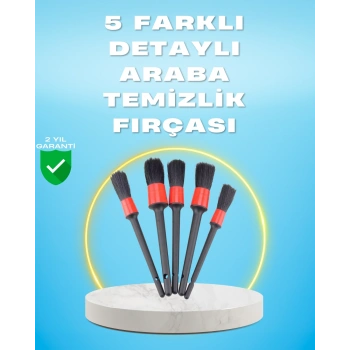 Nevamel 5li Araba Temizlik Fırçaları-Farklı Boyutlu Fırçalarla Derinlemesine Temizlik
