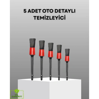 Nevamel® 5 Parça Detay Temizlik Fırçası Seti Jant Motor Havalandırma İç Dış Temizlik