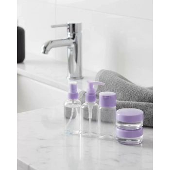 Nevamel® 5 Parça Seyahat Banyo Seti 30 ml Şeffaf Taşınabilir Şişe Seti