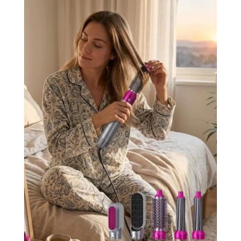 Nevamel® 5 Parçalı Saç Şekillendirme Seti Isı Kontrollü Kolay Kullanım ve Hızlı Sonuç