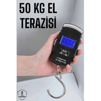 Nevamel 50 Kg El Kantarı Ağırlık Ölçer Dijital Ekranlı Kancalı Portatif