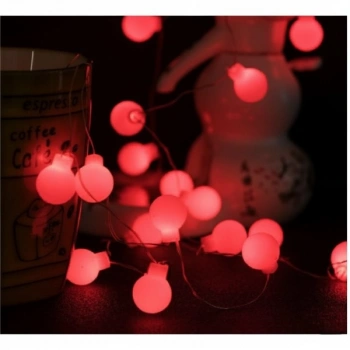 Nevamel 5m 28 Led Kırmızı Işık Şeffaf Kablo Fişli Eklemeli