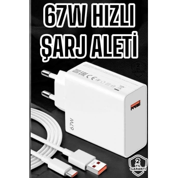 Nevamel 67W Şarj Aleti Turbo Hızlı Type-C Şarj