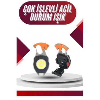 Nevamel 7 Modlu Mini Led Lamba Anahtarlık USB Şarjlı Kamp İçin Taşınabilir