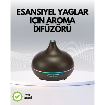 Nevamel® 7 Renk Işıklı Ultrasonik Hava Difüzörü – Sessiz ve Güvenli Kullanım