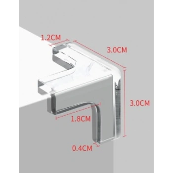 Nevamel 8li Set Silikon Şeffaf Masa Kenarı Koruma Aparatı
