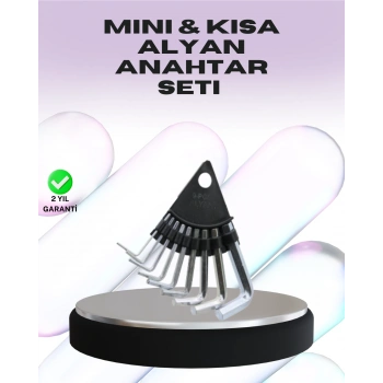 Nevamel® 9 Parça Alyan Anahtar Seti Farklı Metrik Ölçü Pratik Taşıma