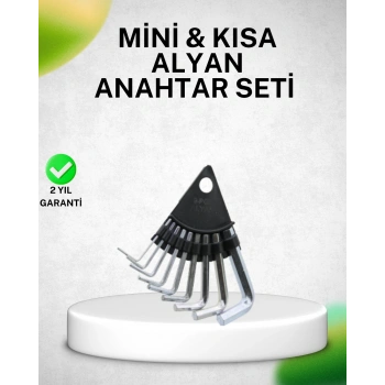 Nevamel® 9 Parça Alyan Anahtar Seti Isıl İşlem Görmüş Dayanıklı Çelik