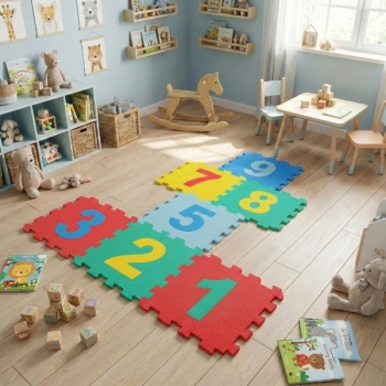 Nevamel 9 Parça Sayılar Puzzle Yer Matı