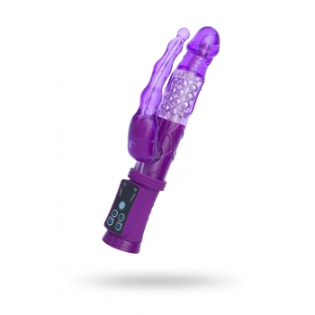 Nevamel® A-Toys Anal-Vajinal Vantuzlu Vibratör, Mor, 22 Cm