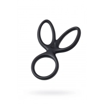 Nevamel® A-Toys Kraken Üçlü Penis Halkası, Silikon, Siyah, 10 Cm