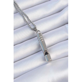 Nevamel® Acil Durum Düdüğü 316L Çelik Kararma Yapmaz Yüksek Desibel Kolye Unisex 5886
