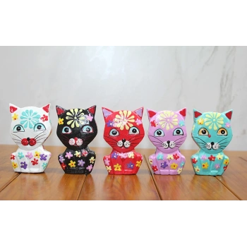 Nevamel Ahşap 5li Kedi Seti Model 1