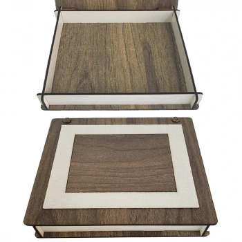 Nevamel Ahşap Derili Hediye Kutusu