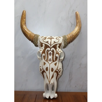 Nevamel Ahşap Duvara Asmalı Bufalo Kafası