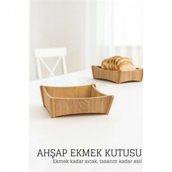 Nevamel® Ahşap Ekmek Kutusu - Doğal Şık ve Fonksiyonel