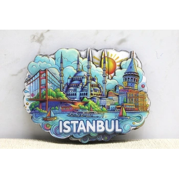 Nevamel® Ahşap İstanbul Temalı Magnet - Model 11