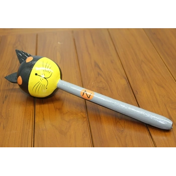 Nevamel Ahşap Kedili Batman Marakas Tekli