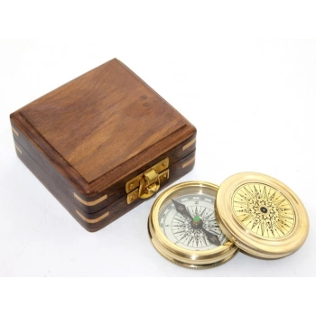 Nevamel Ahşap Kutulu Pusula Model 2