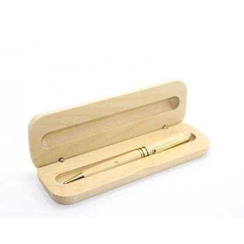 Nevamel Ahşap Kutulu Tükenmez Kalem Model 1