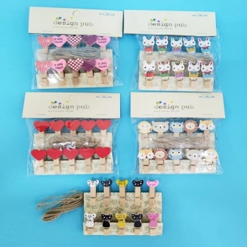 Nevamel Ahşap Notluk İpli Mandal