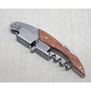 Nevamel® Ahşap Paslanmaz Çelik Tirbuşon Açacak