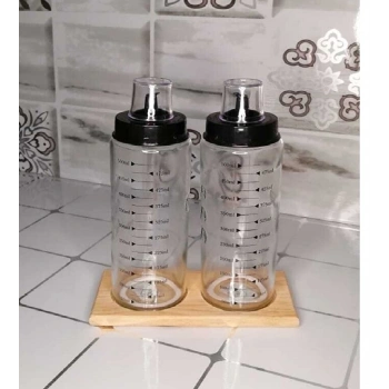 Nevamel® Ahşap Yağdanlık Altlığı -2 Bölmeli Yağlık Sosluk Standı (1431)