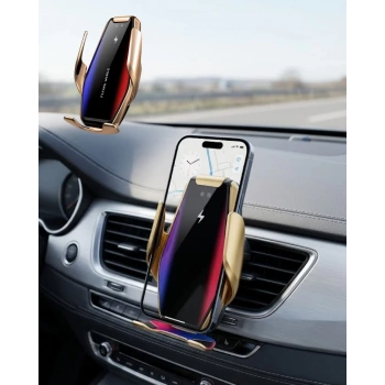 Nevamel® Akıllı Araç İçi Telefon Tutucu Kablosuz Şarj ve Otomatik Açılır Kapanır Sistem