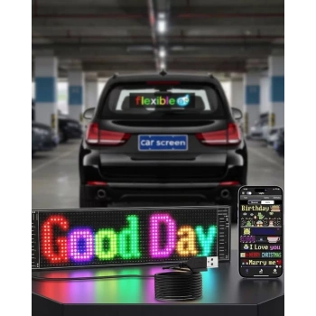 Nevamel® Akıllı LED Ekran Paneli Uygulama Kontrollü Yazı ve Animasyon Gösterimi