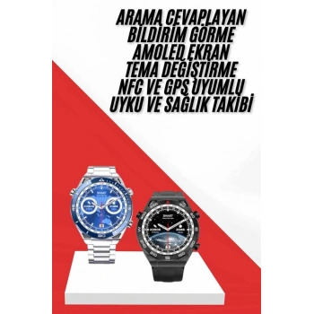 Nevamel Akıllı Saat 1.62 İnç Ultimate Nabız Sensörlü Sesli Görüşme Yapabilen
