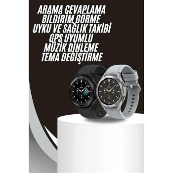 Nevamel® Akıllı Saat Bluetooth Bağlantılı Yuvarlak Ekran Plastik Kordonlu