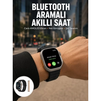 Nevamel® Akıllı Saat Kol Saati Android ve İOS Uyumlu Nabız Ölçer Sesli Asistan Yeni Nesil