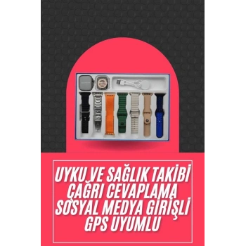 Nevamel Akıllı Saat Unisex Akıllı Saat Çoklu Kordon Seçeneği Çelik Kordon Plastik Kordon
