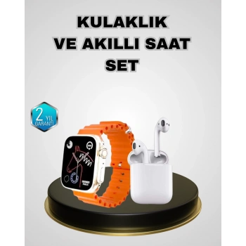 Nevamel® Akıllı Saat ve Kablosuz Kulaklık iOS Android Uyumlu Teknoloji Seti