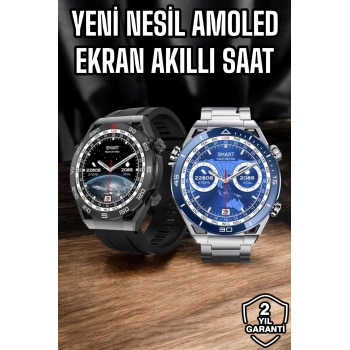 Nevamel Akıllı Saat Yeni Nesil 2024 Model Metal Kordonlu Bluetooth Bağlantılı