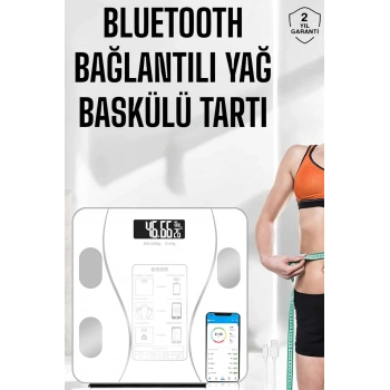 Nevamel Akıllı Tartı Dijital Baskül Yağ Su Kas Vücut Kitle Kilo Ölçer Tartı