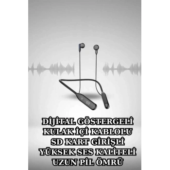 Nevamel Alarm ve Titreşim Özellikli Akıllı Saat ve Mikrofonlu Kablolu Bluetooth Kulaklık 60 Saat