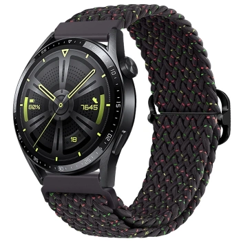 Nevamel ALLY 22MM Gear S3 Watch 4 -Gt2 GT2E 46MM Japon Tokalı Elastik Kayış Kordon-(5775)