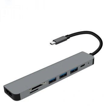Nevamel Ally 7in1 USB 3.1 HDMI 4K 30HZ 2K 1080P Type-C HUB Adaptör Dönüştürücü-(5775)