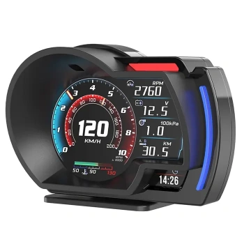 Nevamel® Ally A520 OBD2 + GPS Head Up Display HUD Dijital Hız Göstergesi RPM & Sıcaklık & Basınç Takip Hız Alarmı-(5775)