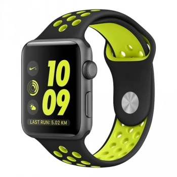 Nevamel Ally Apple Watch 7-8 45mm 6-5-4 44mm Kayış Kordon Nike Style Soft Silikon 3-2-1 42mm-(5775)