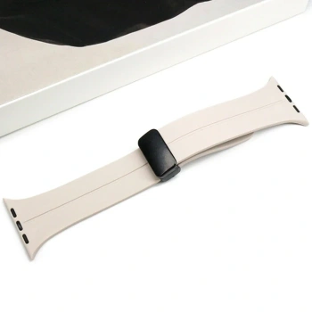 Nevamel Ally Apple Watch 7-8 45mm 6-5-4 44mm Watch Ultra 49mm Manyetik Uçlu Silikon Kayış Kordon 3-2-1 42mm-(5775)