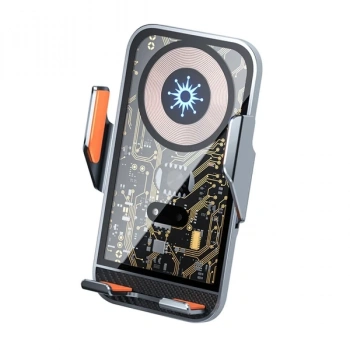 Nevamel ALLY C10 15W Hızlı Şarj Şeffaf Otomatik Araç İçi Telefon Tutucu-(5775)