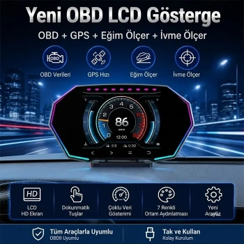 Nevamel® Ally F11 OBD2 + GPS Head Up Display HUD Dijital Hız Göstergesi-(5775)