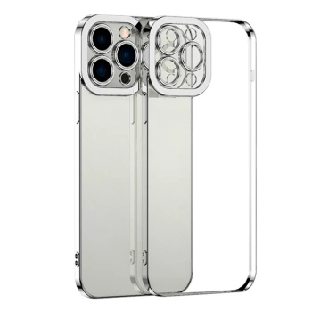 Nevamel ALLY Fashion Series iPhone 11 Pro  Kılıf Renkli Kenar Lazer Çerçeveli Silikon Kılıf-(5775)