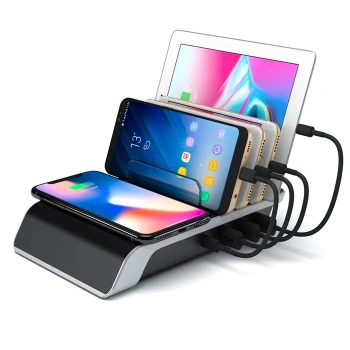 Nevamel ALLY Multiport 10W Wireless Kablosuz Şarj Cihazı Organizer Stand-(5775)