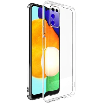 Nevamel Ally SM Galaxy A03S Kılıf Kamera Korumalı Ultra İnce Şeffaf Silikon Kılıf-(5775)
