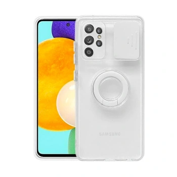 Nevamel Ally SM Galaxy S21 Ultra S30 Ultra Kılıf Sürgülü Kamera Lens Korumalı Yüzük Standlı Silikon Kılıf-(5775)